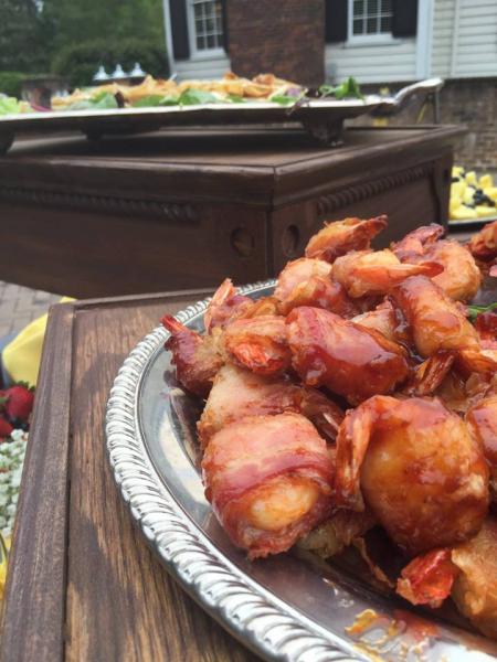 You will have access to a variety of menu selections carefully crafted from gourmet recipes that guests will be talking about for years to come like our bacon wrapped shrimp!